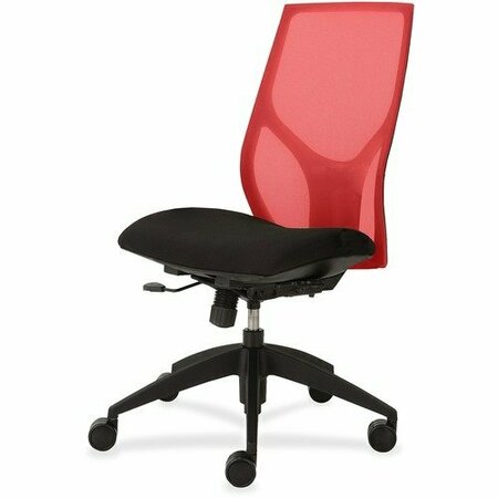 9TO5 SEATING Task Chair, Simple Synchro, Armless, 25inx26inx39in-46in, RD/Onyx NTF1460Y100M501